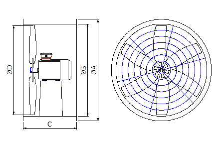 Cấu tạo quạt hướng trục trung áp